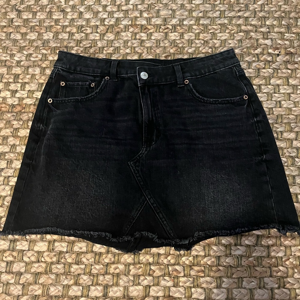 American Eagle Black Denim Skirt